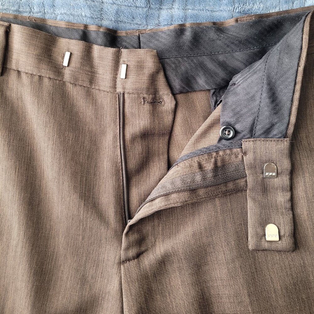 Kenneth Cole Reaction WPL 386 Men's Brown Dress Pants Size 34x30